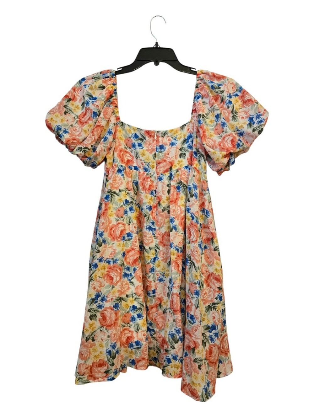 Sweet Lemon Floral Puff Sleeve BRIGERTON Romantic Boho Cottage Core M NWT - Picture 4 of 11